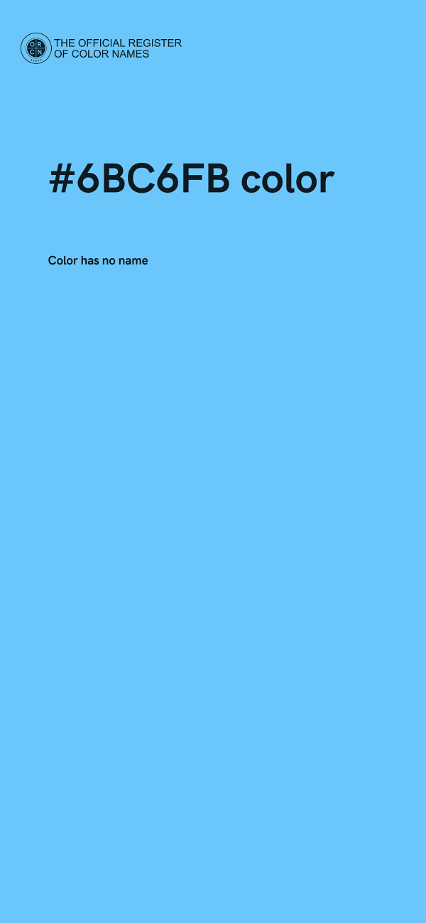 #6BC6FB color image