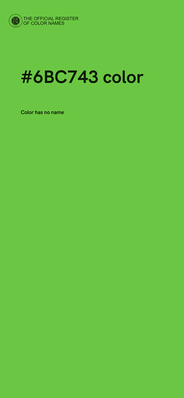 #6BC743 color image