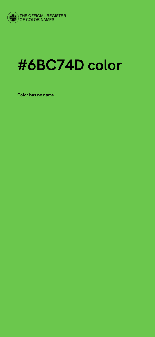 #6BC74D color image