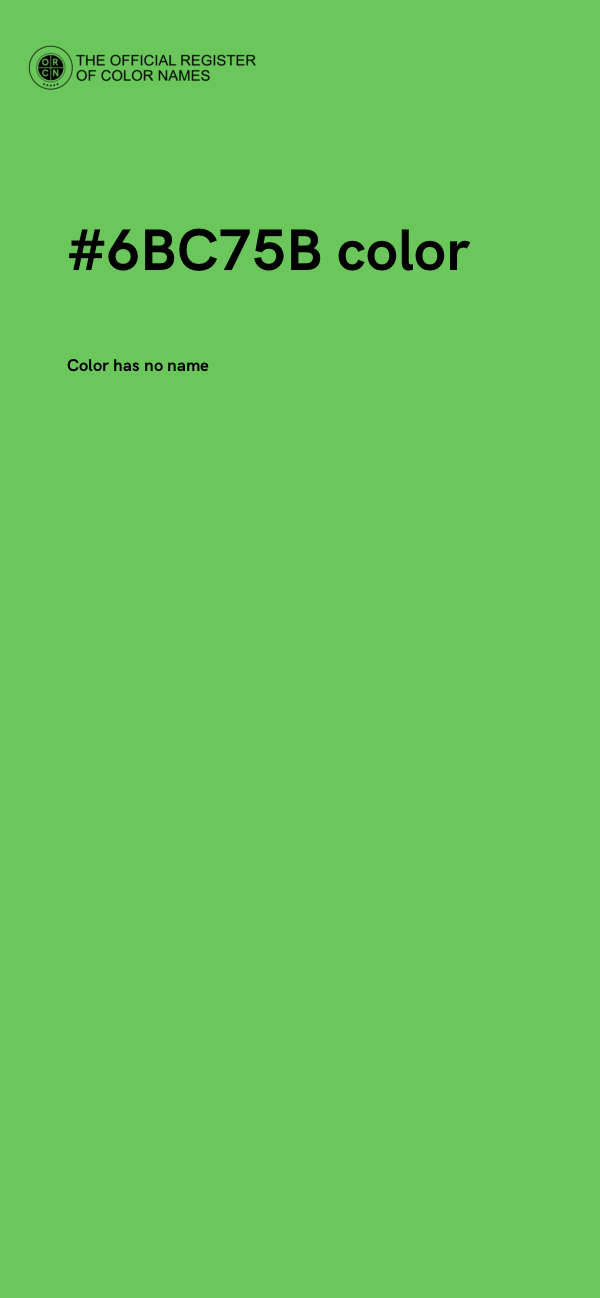 #6BC75B color image
