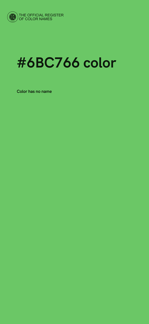 #6BC766 color image