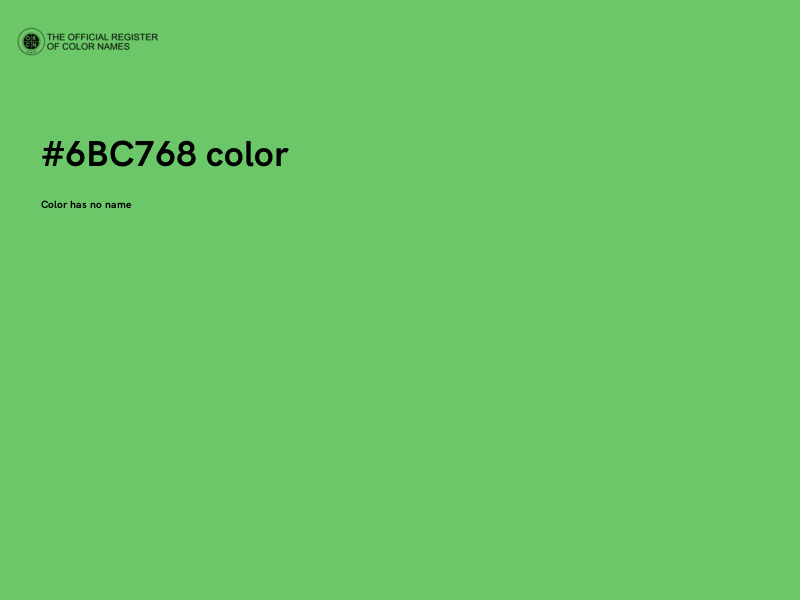 #6BC768 color image