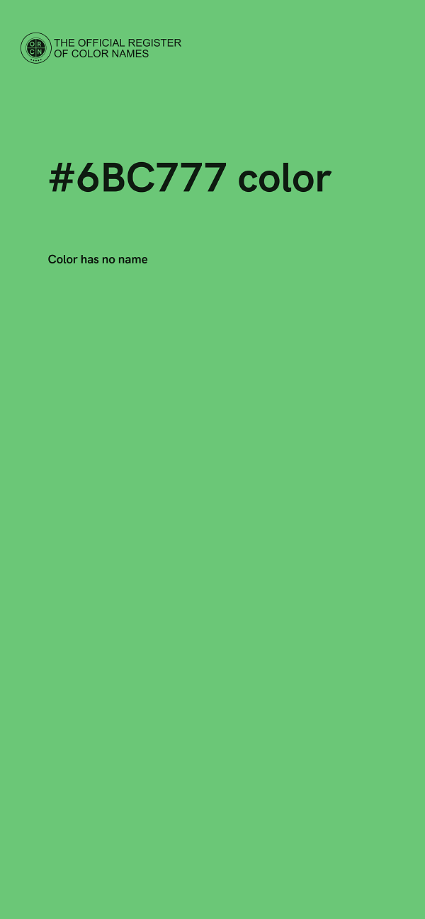 #6BC777 color image