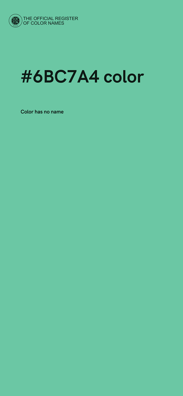 #6BC7A4 color image
