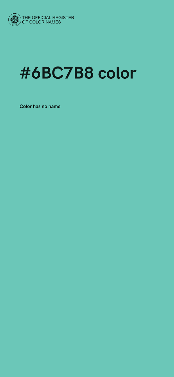 #6BC7B8 color image