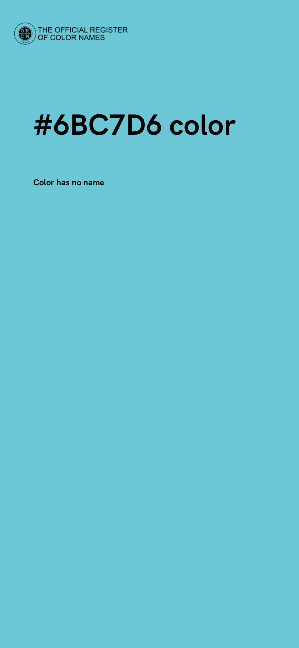#6BC7D6 color image