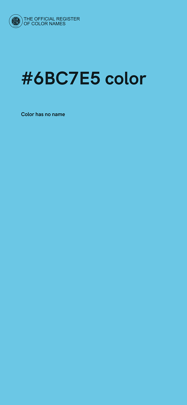 #6BC7E5 color image
