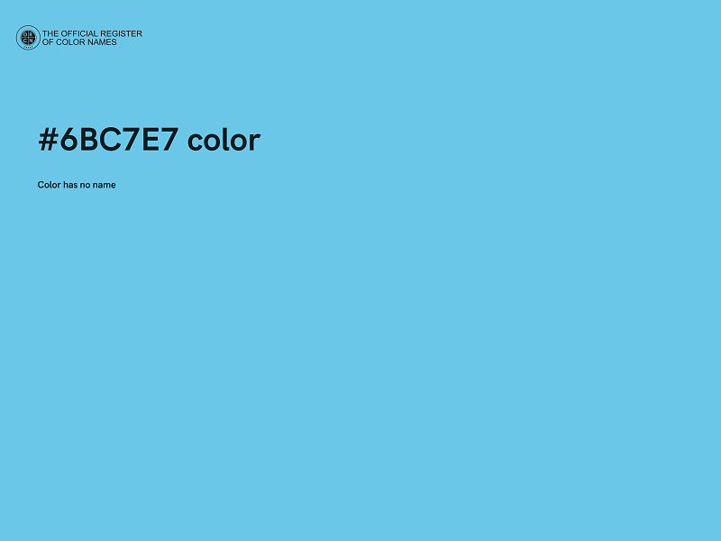 #6BC7E7 color image