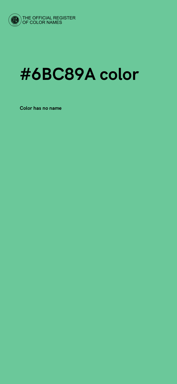 #6BC89A color image