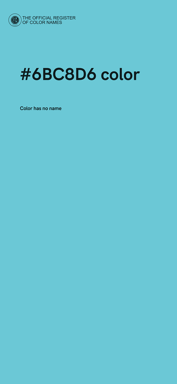 #6BC8D6 color image