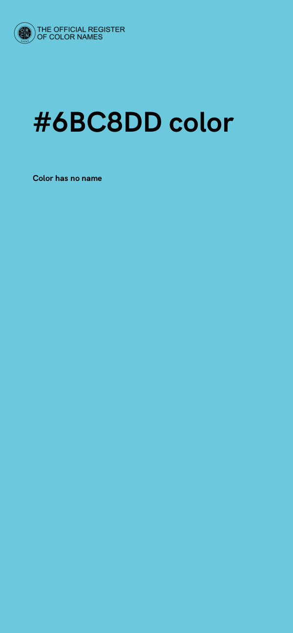 #6BC8DD color image