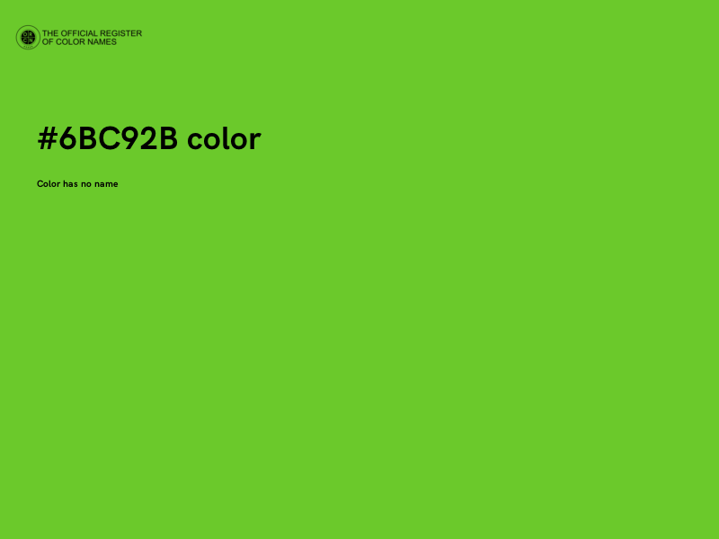 #6BC92B color image
