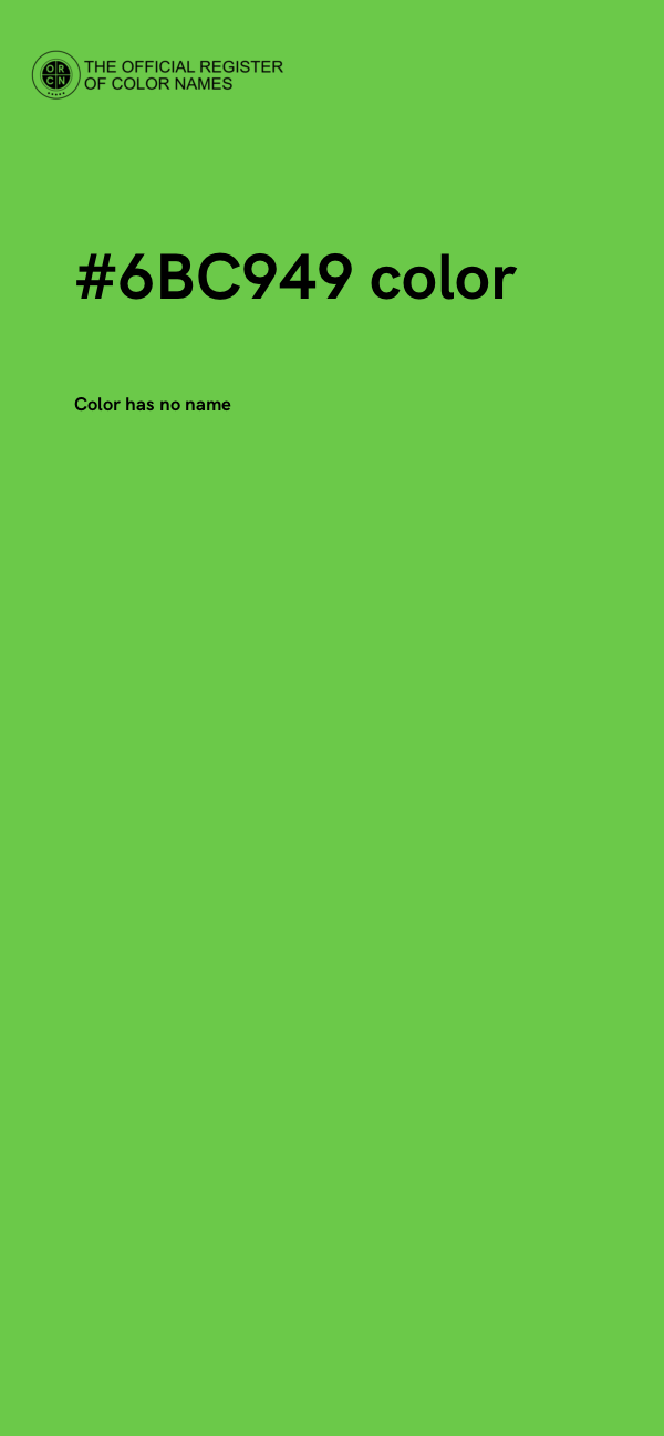 #6BC949 color image