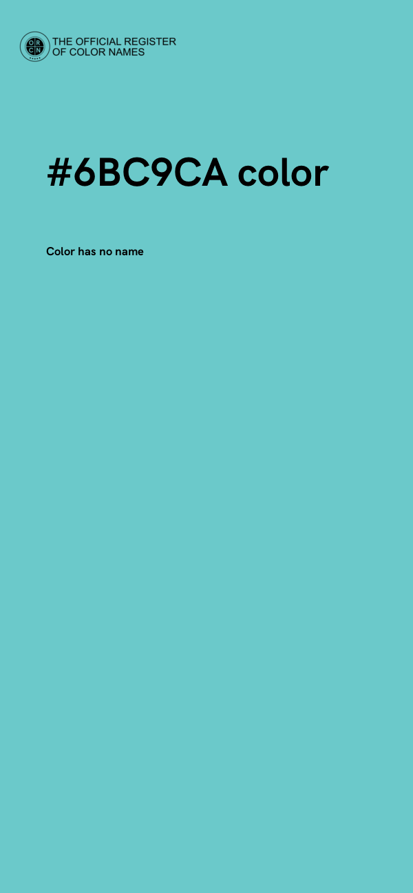 #6BC9CA color image
