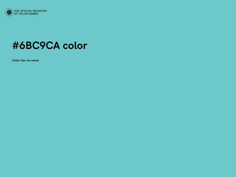#6BC9CA color image