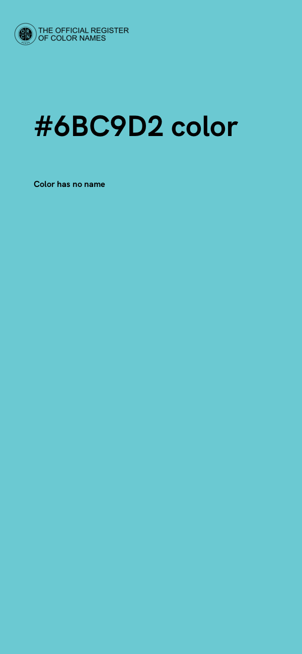 #6BC9D2 color image