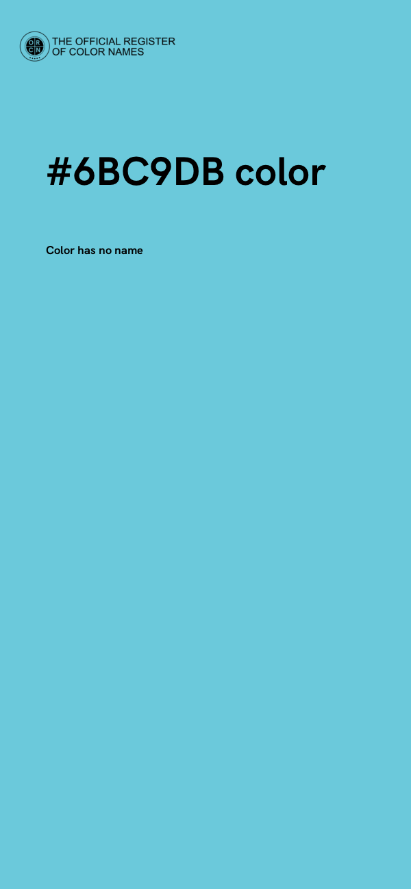 #6BC9DB color image