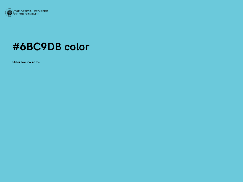 #6BC9DB color image
