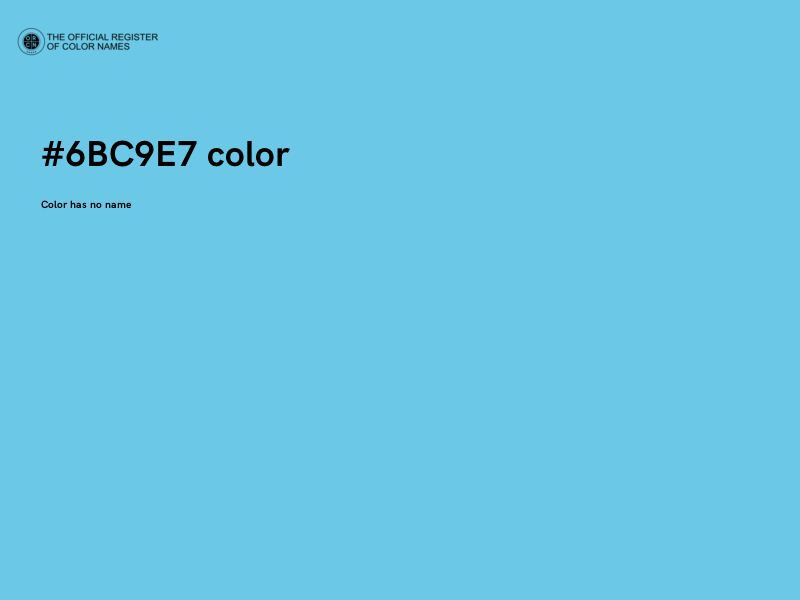 #6BC9E7 color image