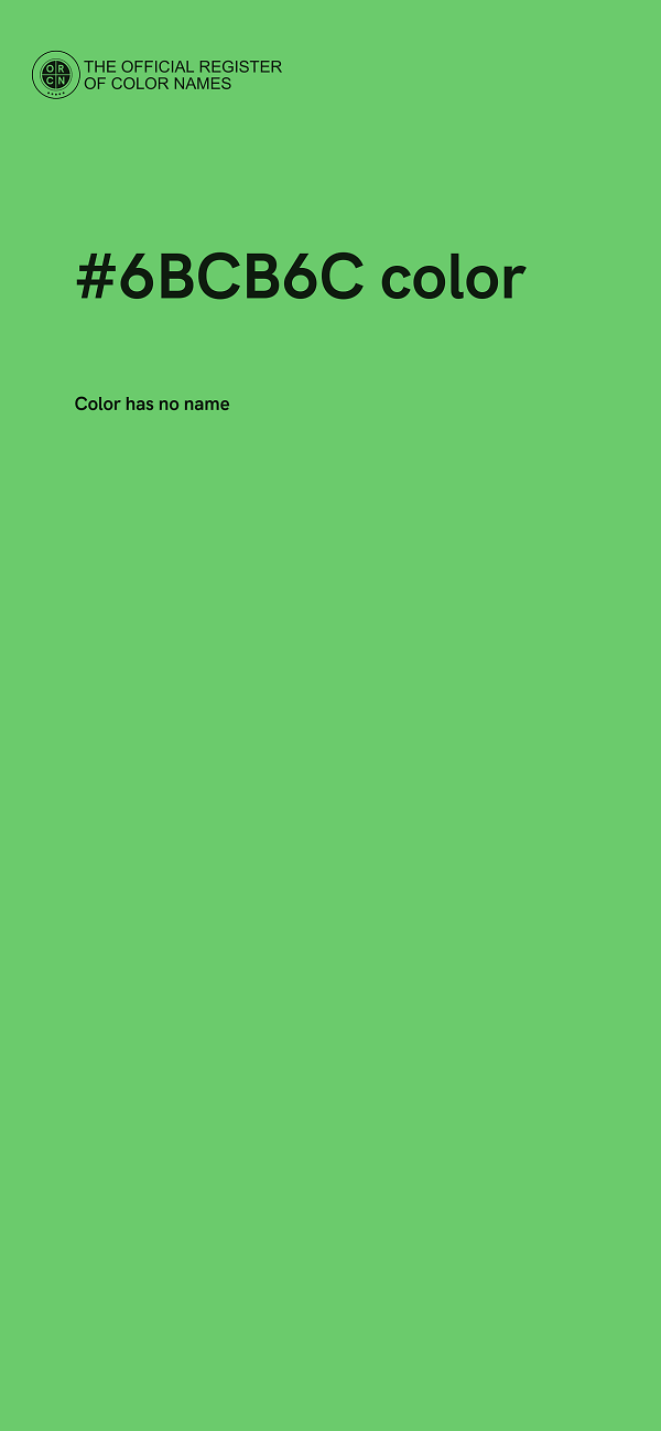 #6BCB6C color image