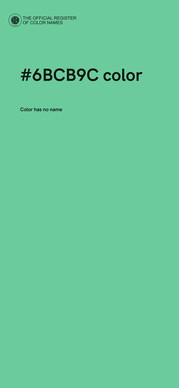 #6BCB9C color image