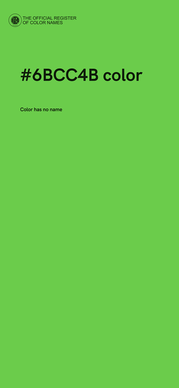 #6BCC4B color image