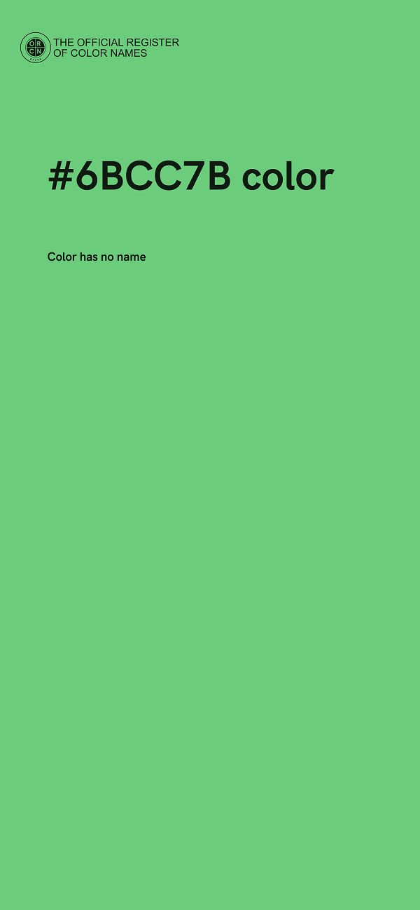 #6BCC7B color image