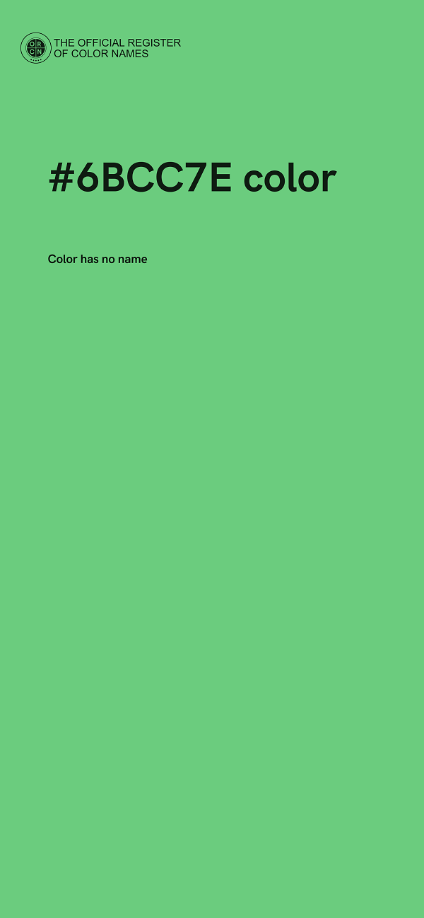#6BCC7E color image