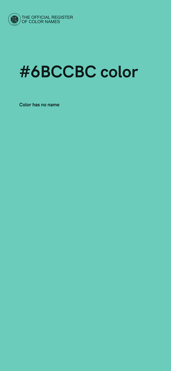 #6BCCBC color image