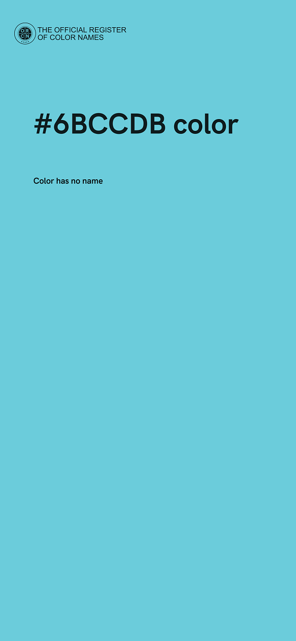 #6BCCDB color image