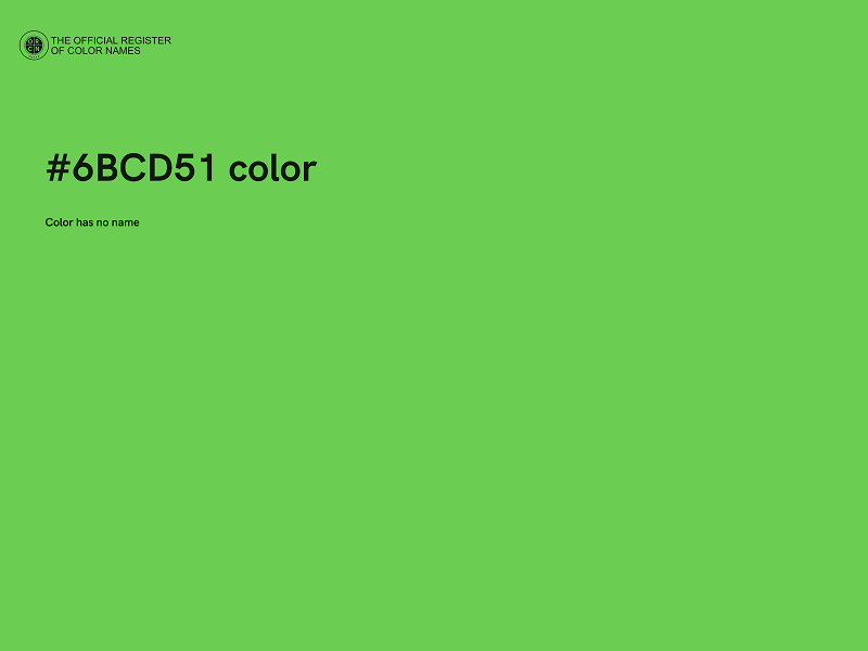 #6BCD51 color image