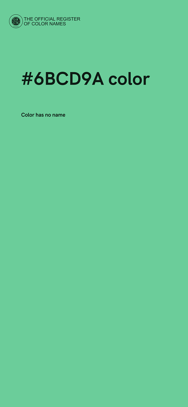 #6BCD9A color image