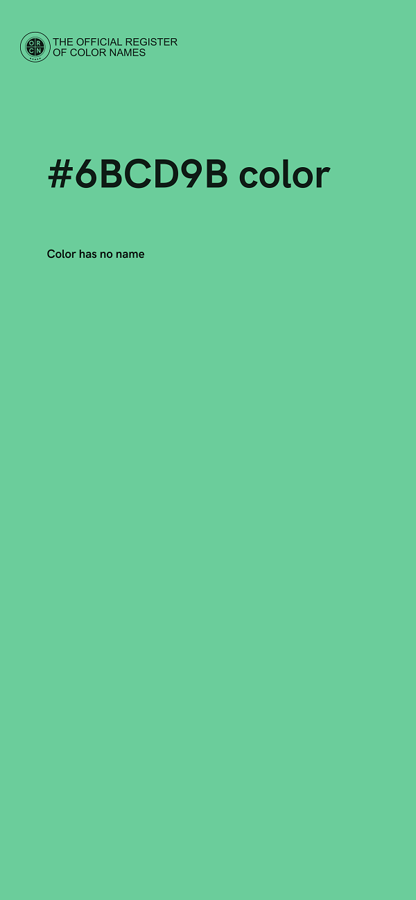#6BCD9B color image