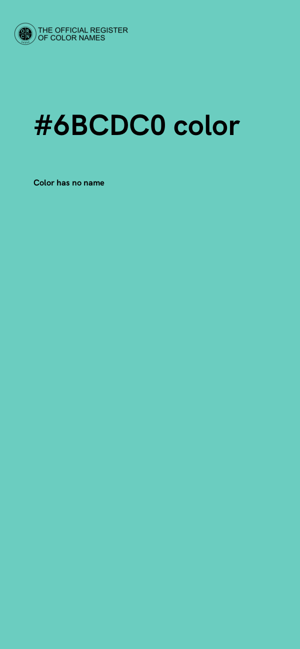 #6BCDC0 color image