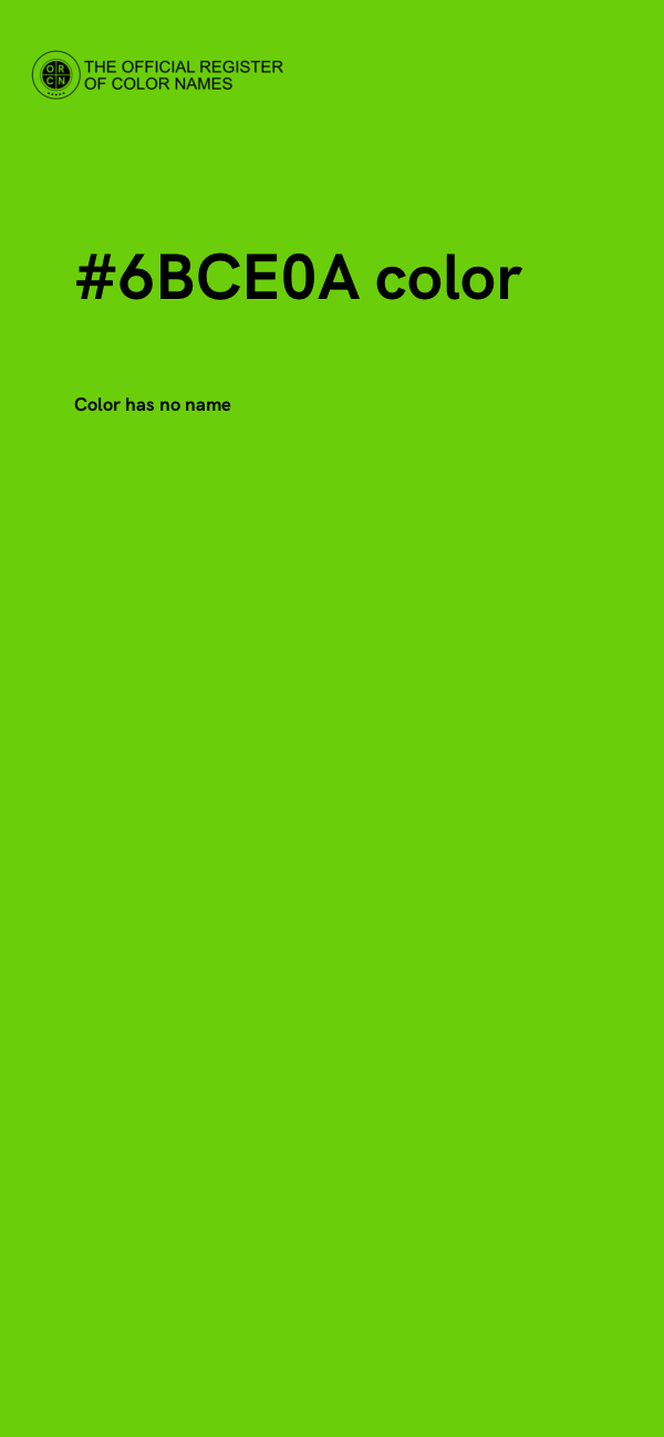 #6BCE0A color image