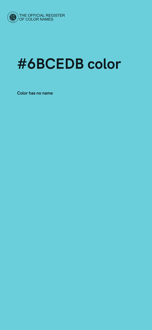 #6BCEDB color image