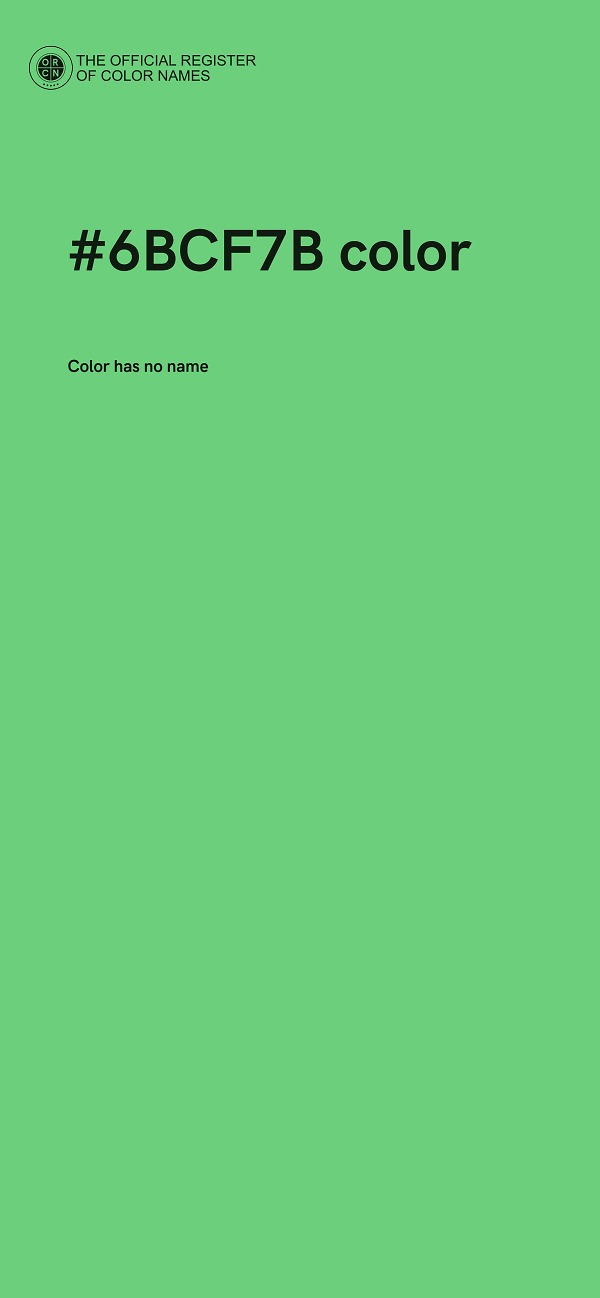 #6BCF7B color image