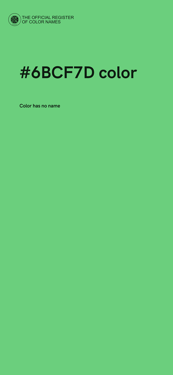 #6BCF7D color image