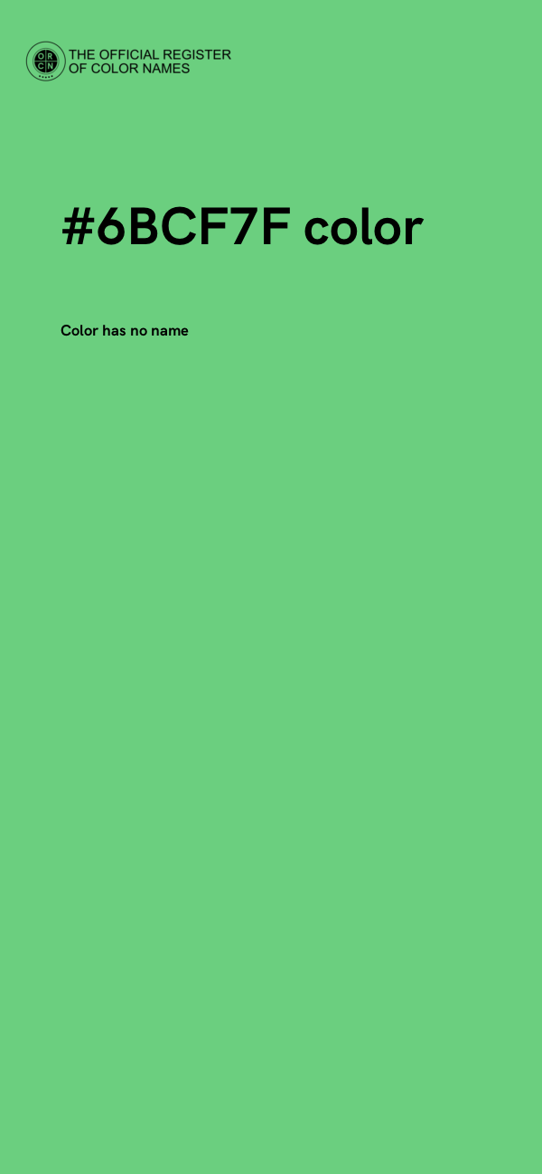 #6BCF7F color image