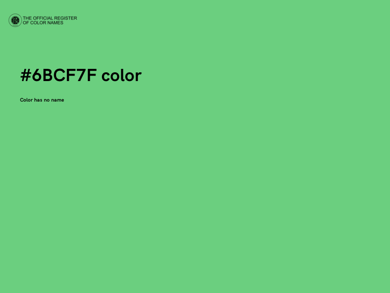 #6BCF7F color image
