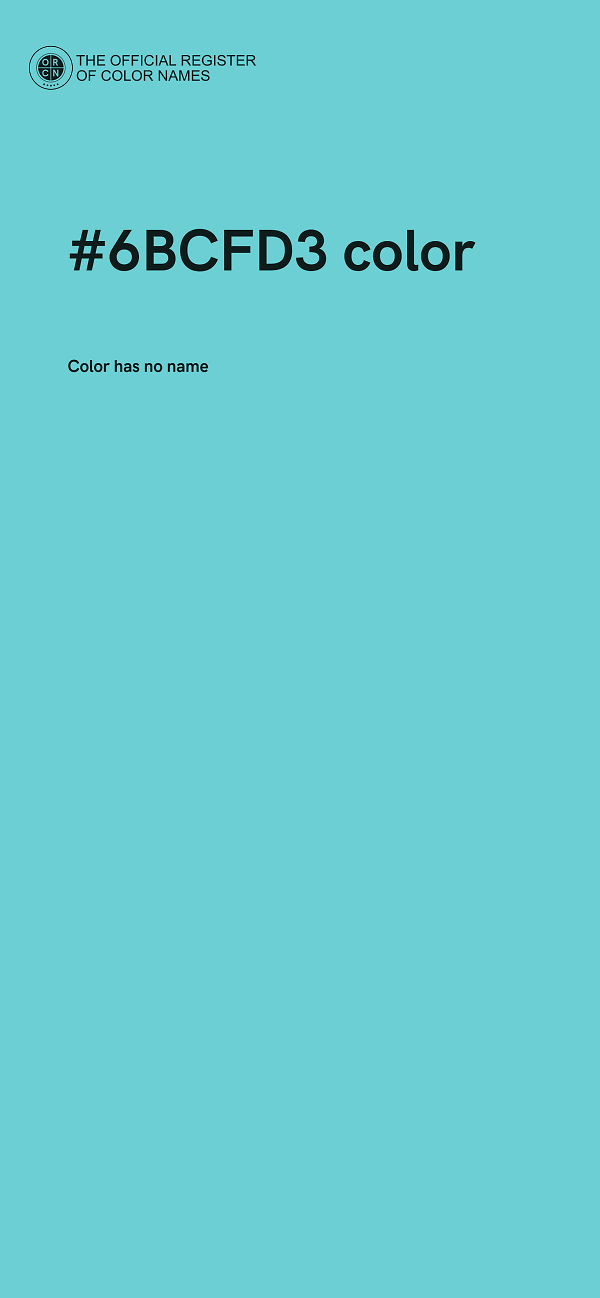 #6BCFD3 color image