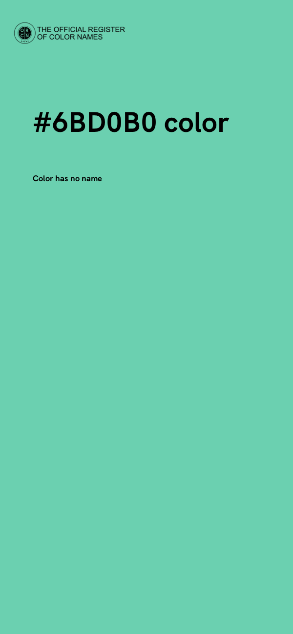 #6BD0B0 color image