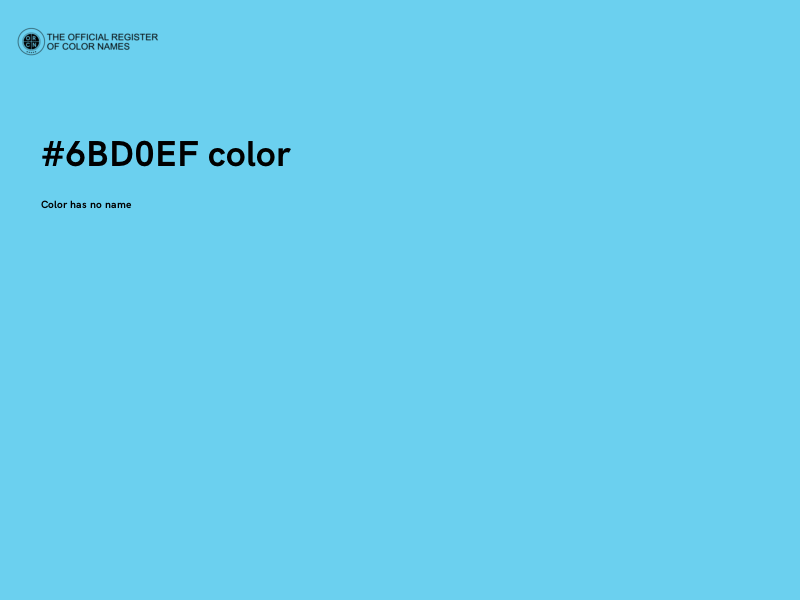 #6BD0EF color image