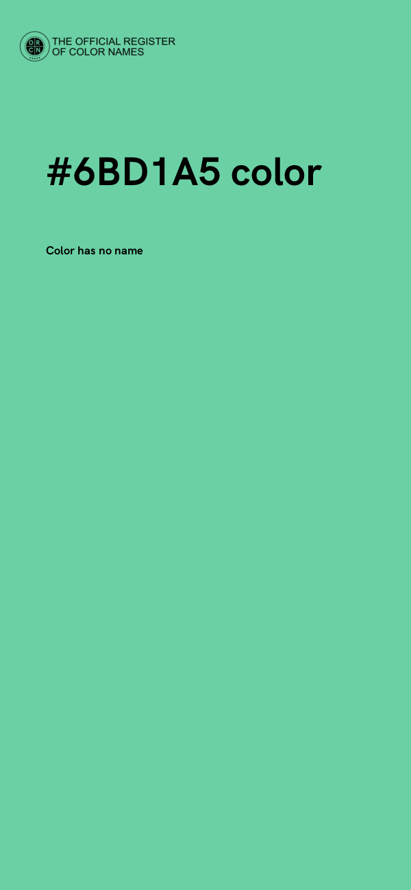 #6BD1A5 color image