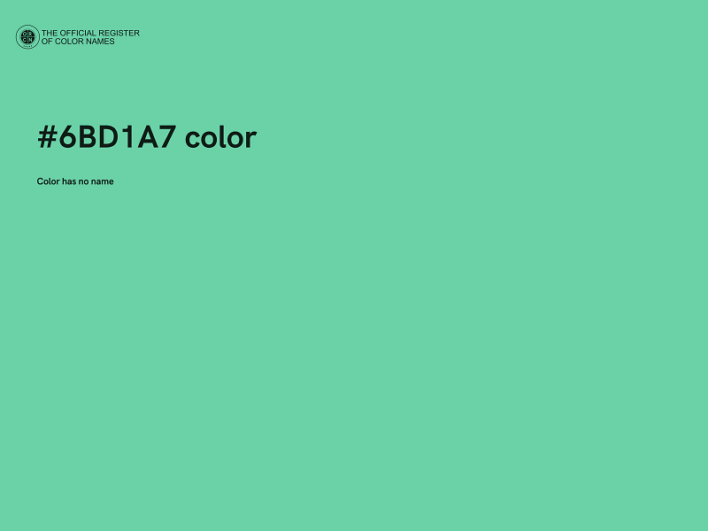 #6BD1A7 color image