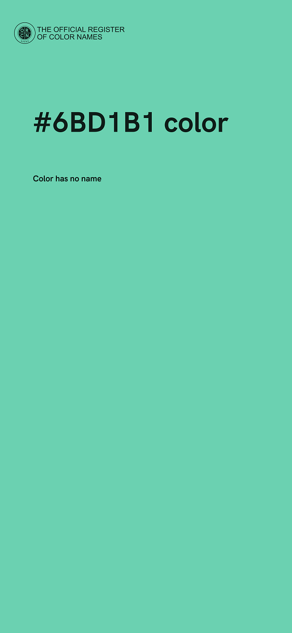 #6BD1B1 color image