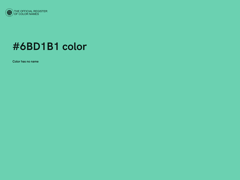 #6BD1B1 color image