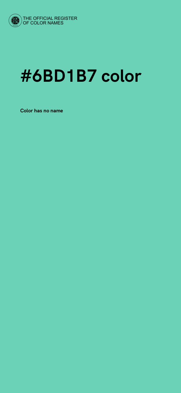 #6BD1B7 color image