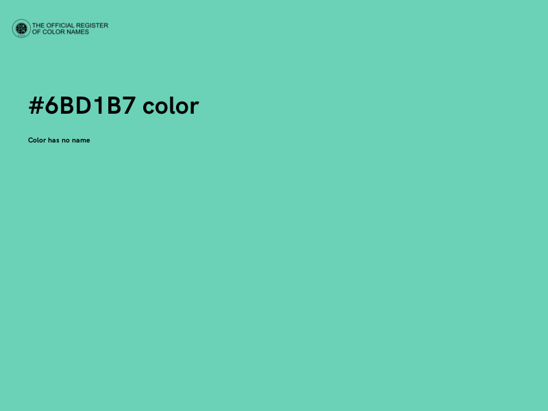 #6BD1B7 color image