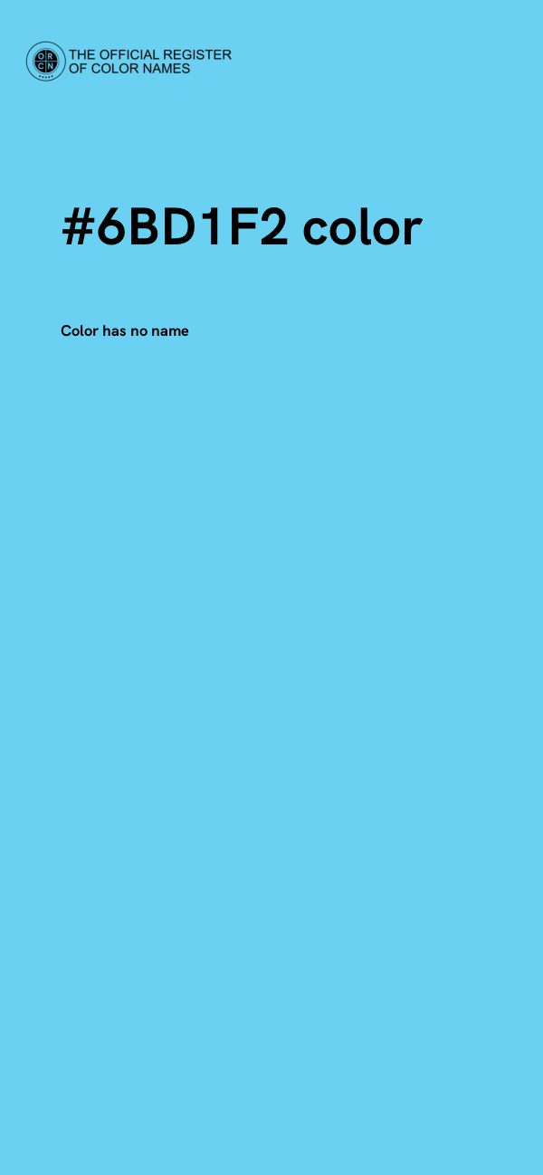 #6BD1F2 color image